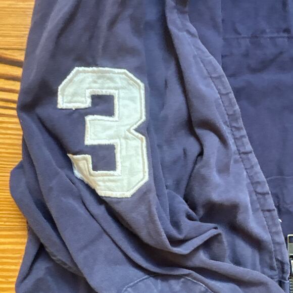 Too Cool Vintage dark blue American flag patch full zip bomber jacket SIZE S - Picture 4 of 6